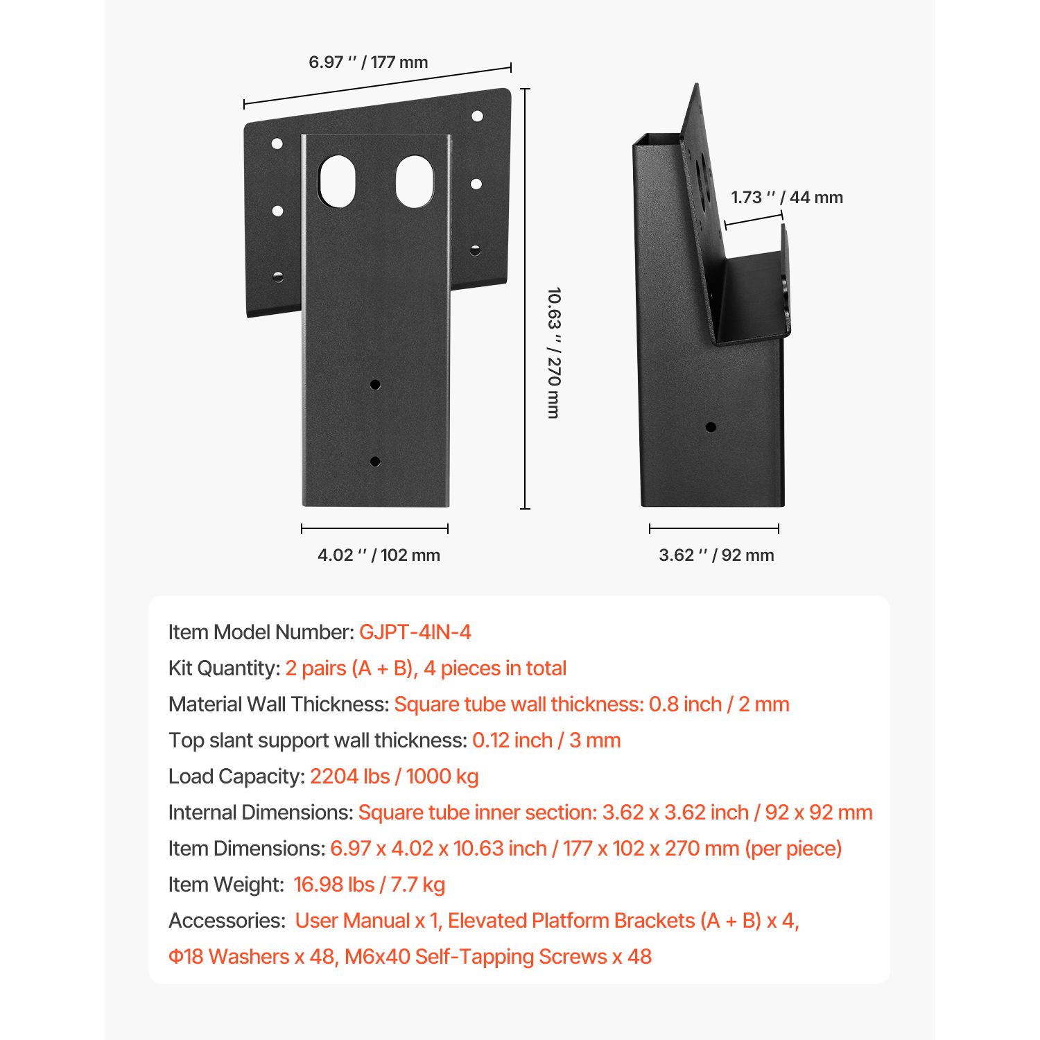 Lumber Woodworking - Jagdstand-Halterungen, Outdoor 3,6x3,6 Plattformhalterung, passend für