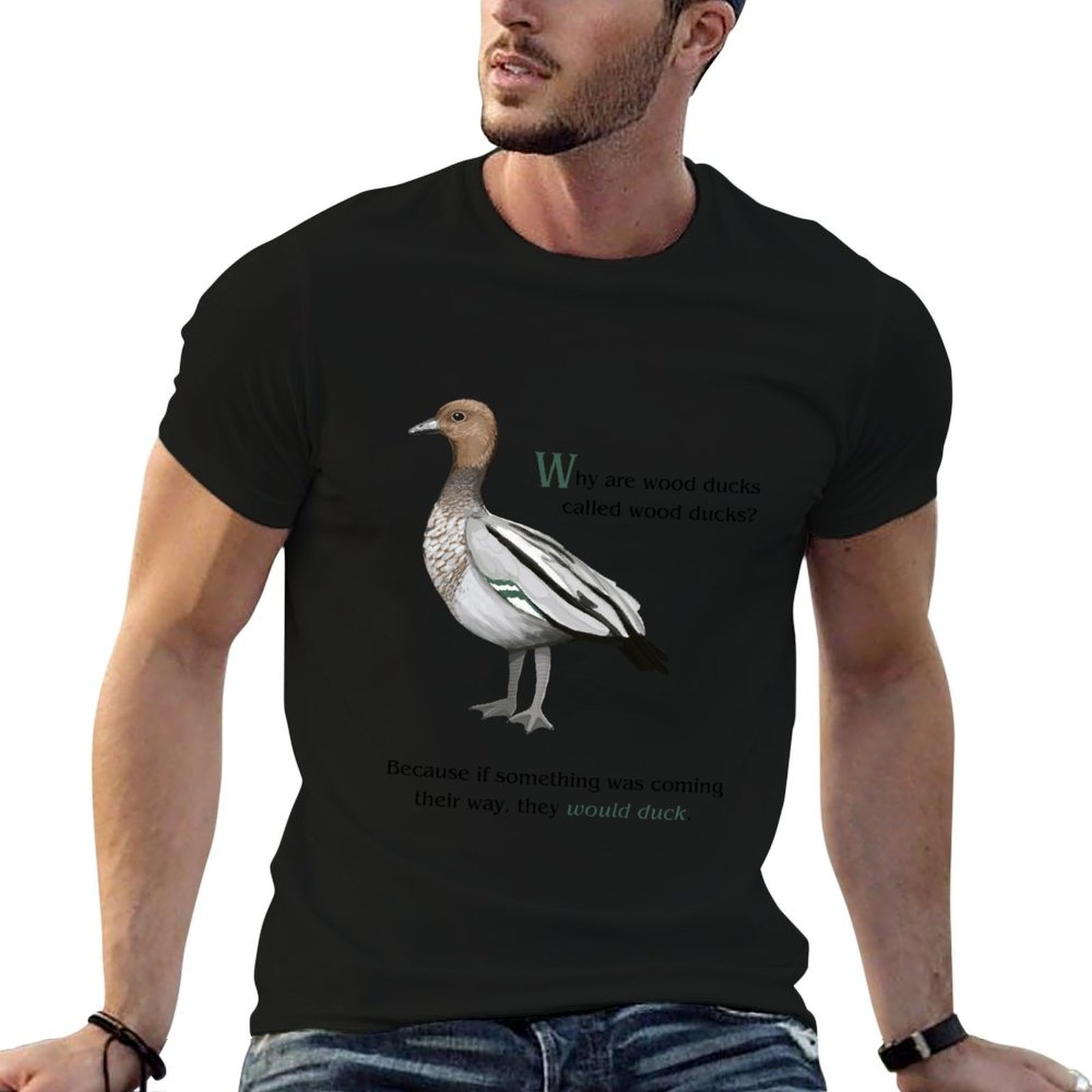 Woodworking Jokes - Australian Wood Duck Joke T-Shirt, leichte