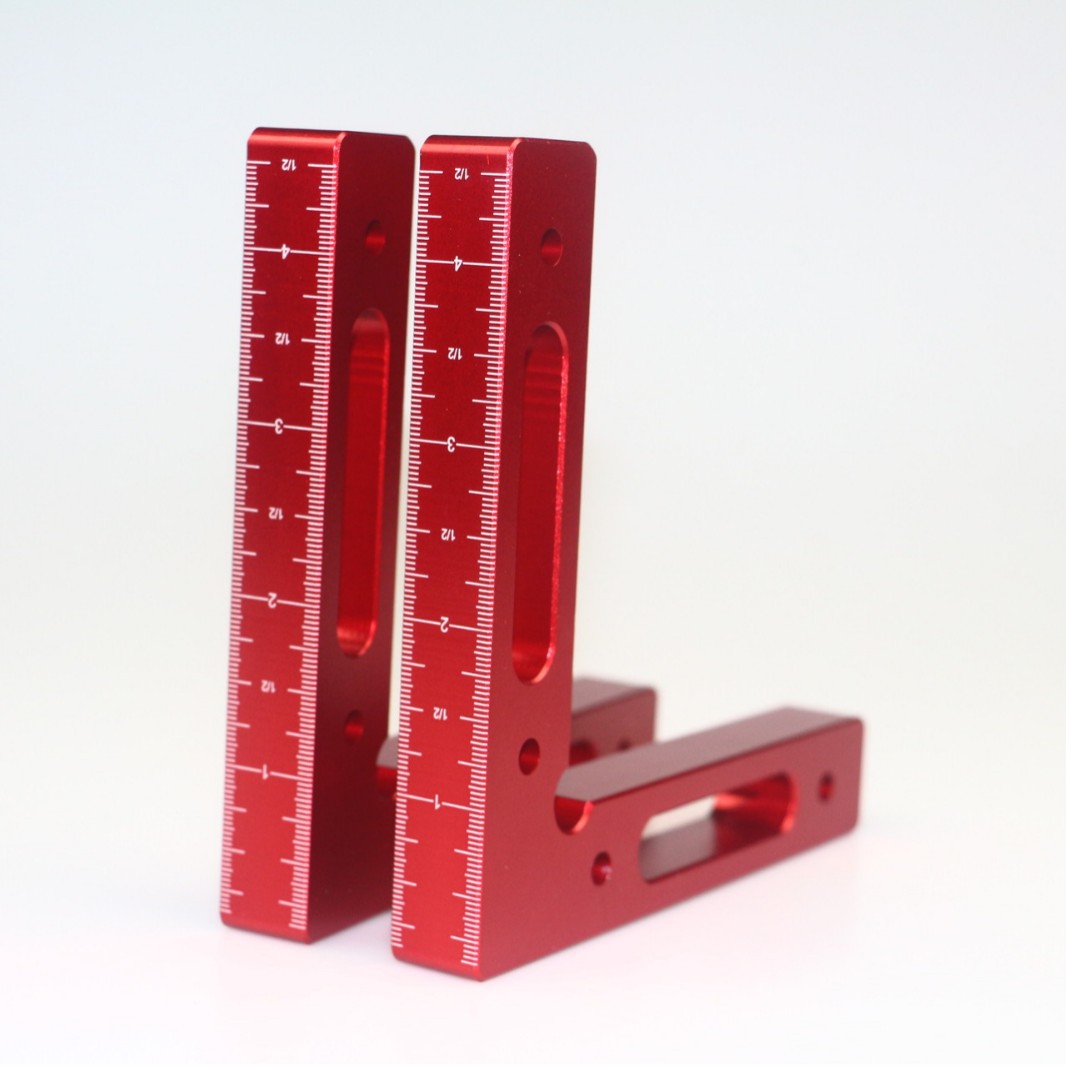 Woodworking Right Angle Clamp - 1/2 Stück 90-Grad-Positionierwinkel Rechtwinklige Klemme Aluminium