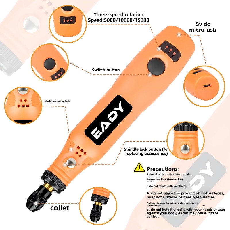 USB-Akku-Rotationswerkzeug-Set – Woodworking Project Bewertung und Preis